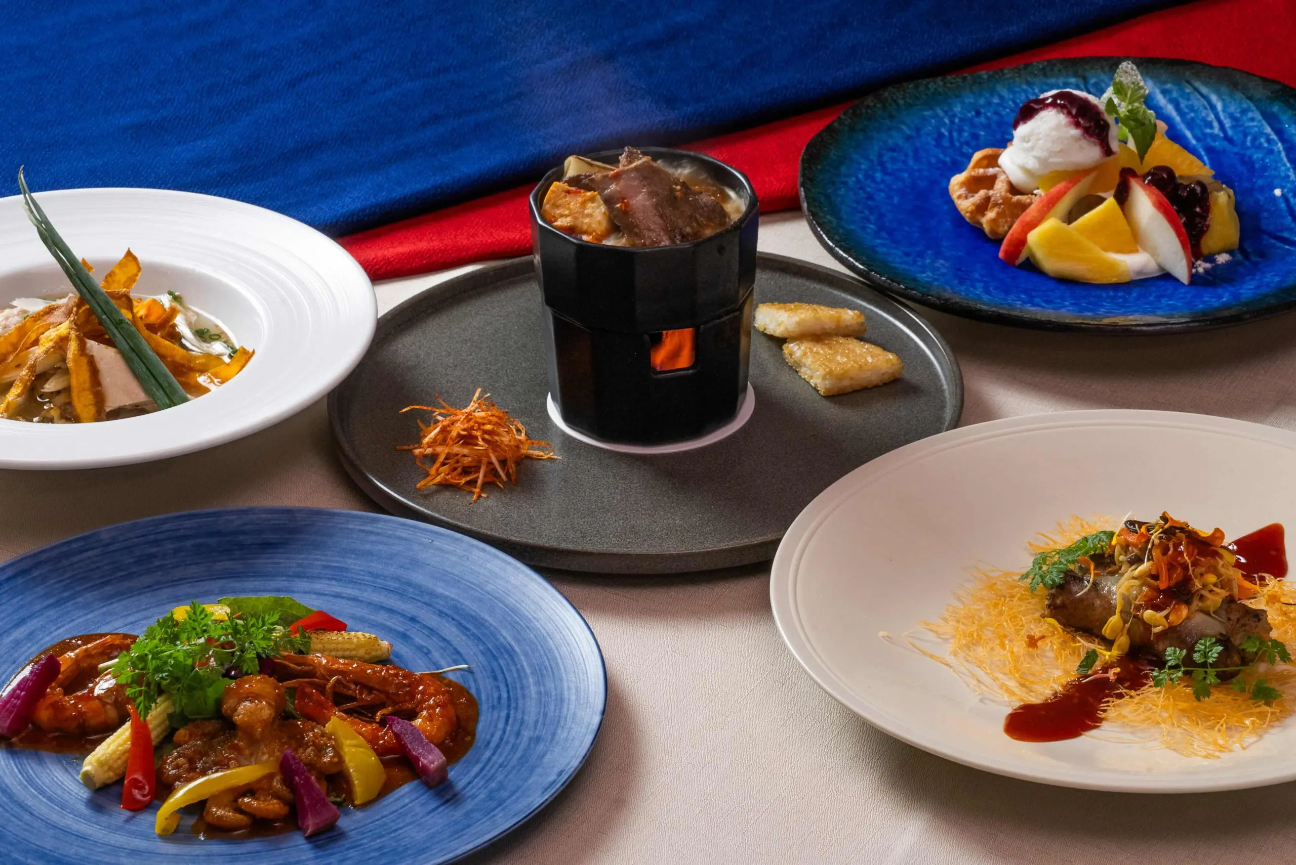 韓国料理をテーマにした創作ディナーコース